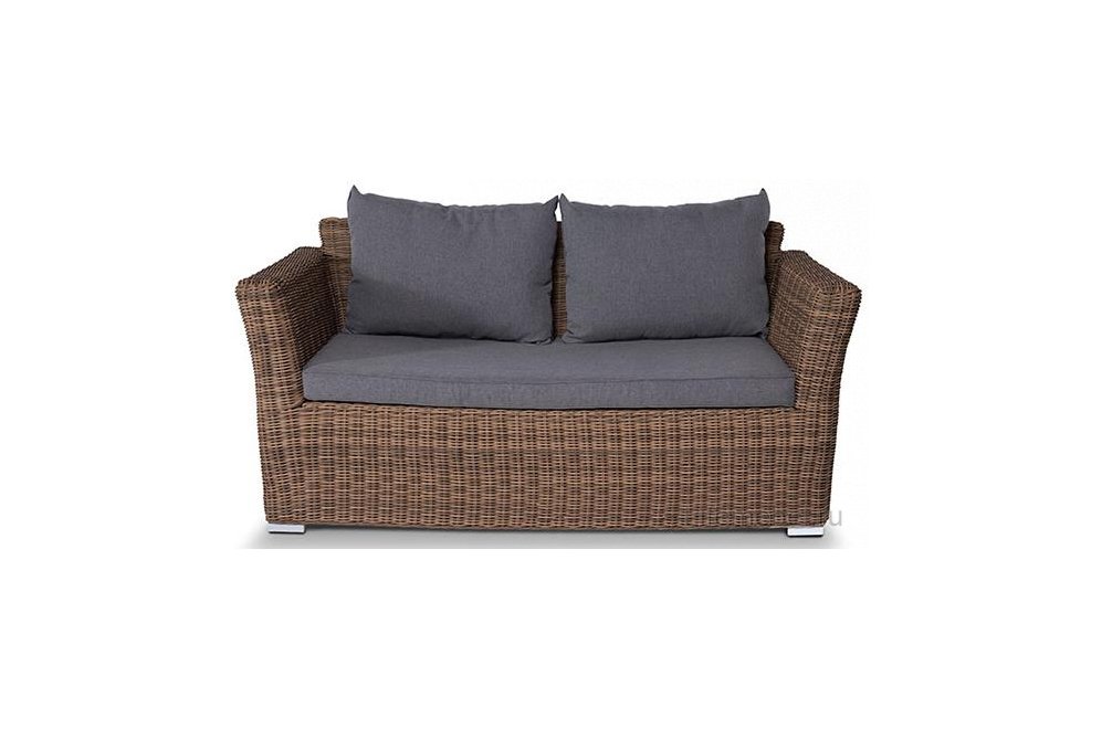 Диван из ротанга Пакора коричневый