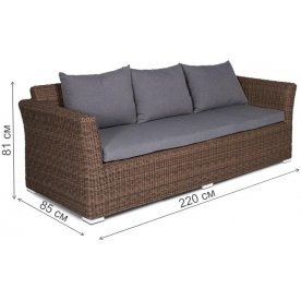 Диван из ротанга Пакора