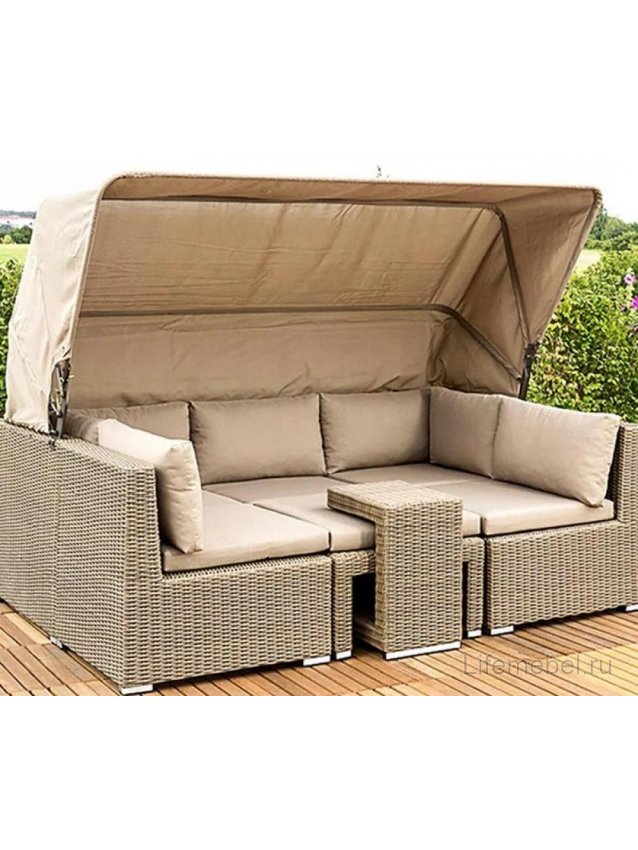 Диван из ротанга AFM-320 бежевый