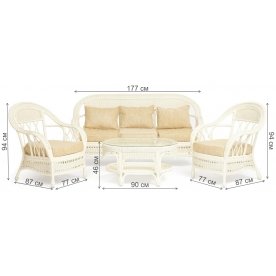 Комплект для отдыха из ротанга Michelle TCH