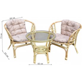 Комплект для отдыха из ротанга Багамы Мини BТS01-МТ001