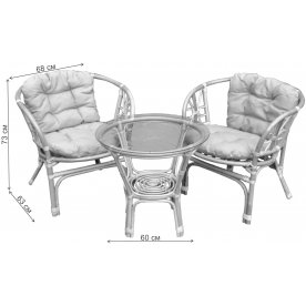 Комплект для отдыха из ротанга Багамы Мини BТS01-МТ002