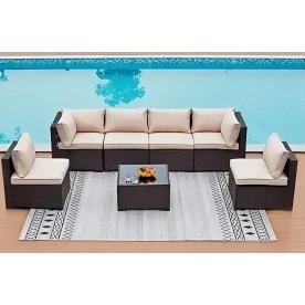 Комплект для отдыха из ротанга YR822Br