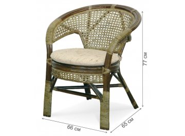 Кресло из ротанга Calamus Rotan 02 15B с подушкой
