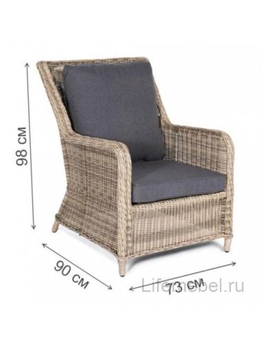 Кресло из ротанга Дживан соломенное