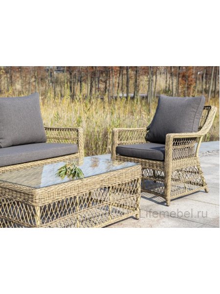 Кресло из ротанга Гранд Тали соломенное