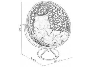 Кресло из ротанга Круг из ротанга