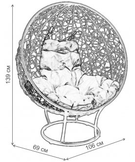 Кресло из ротанга Круг