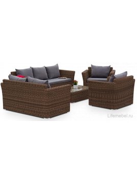 Кресло из ротанга Пакора коричневый