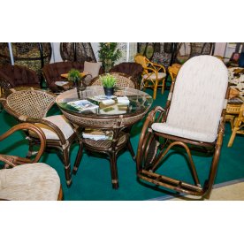 Кресло-качалка с подножкой 05/10 браун