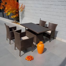 Обеденный комплект из ротанга AM-196B/T196