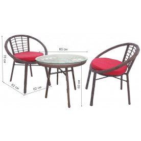 Обеденный комплект из ротанга Амальфи