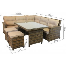 Обеденный комплект из ротанга Версаль