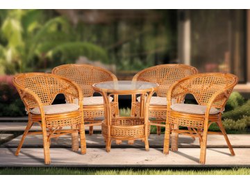 Обеденный комплект из ротанга Pelangi/Пеланги 02/15