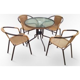 Обеденный комплект Николь-1LB TLH-037С-TLH080RR-D80 4+1