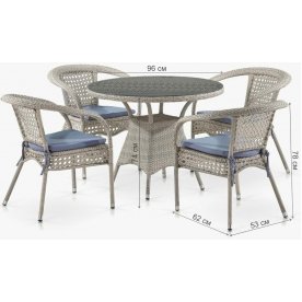 Обеденный комплект Лион-1C T220CT/Y32-W85 4+1