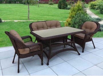 Обеденный комплект T130Br/LV520BB-Brown_Beige