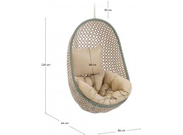 Подвесное кресло Cira из искусственного ротанга