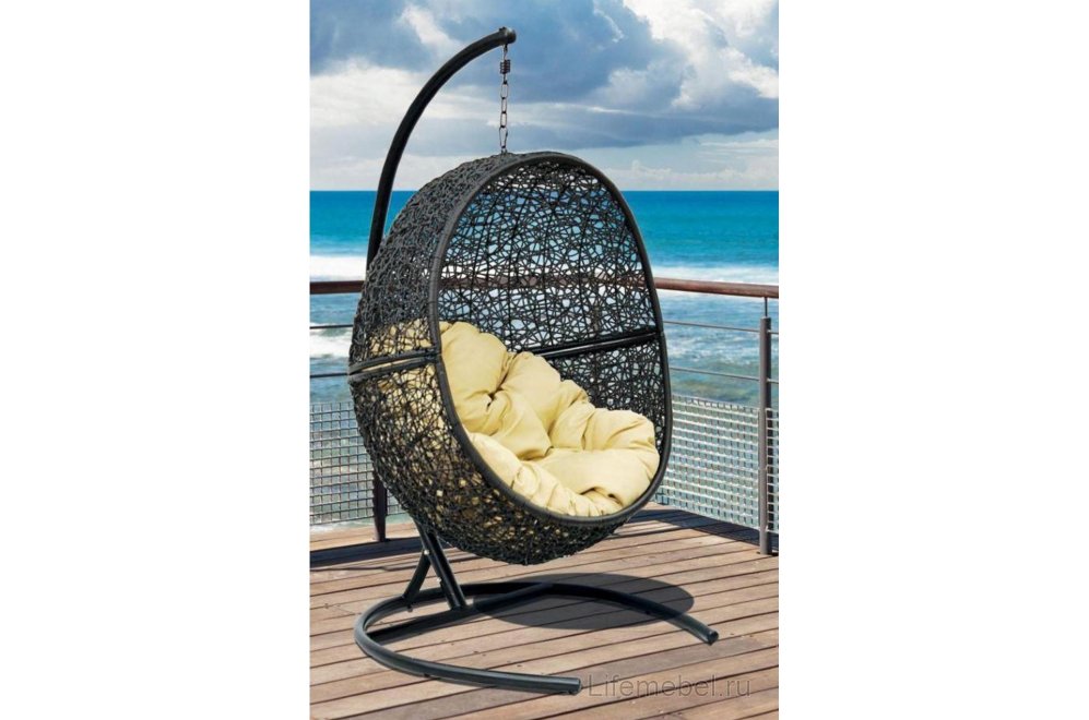 Подвесное кресло Lunar black