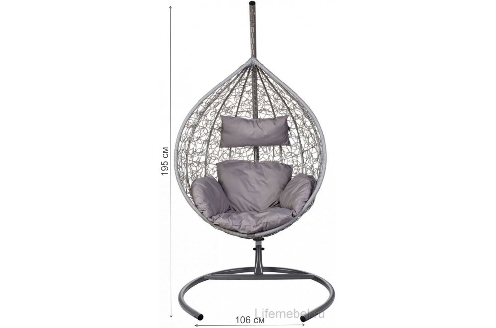 Подвесное кресло Tropica gray