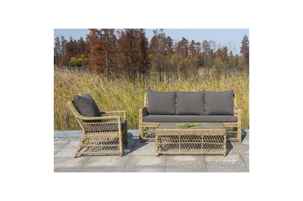 Стол из ротанга Гранд Тали соломенный