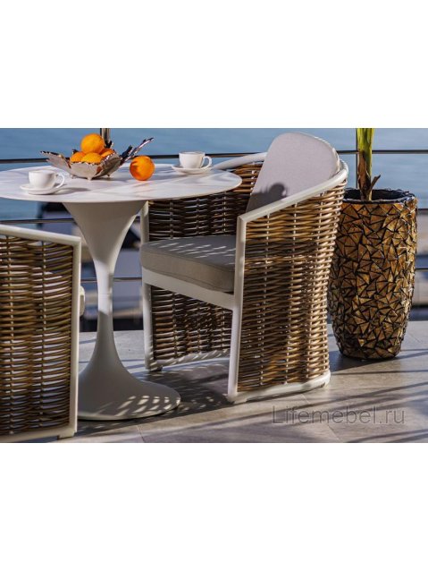 Кресло из ротанга Мэвис 39AR-KRES-403 BEL белое