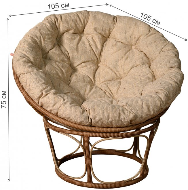 Кресло из ротанга Papasan бамбук