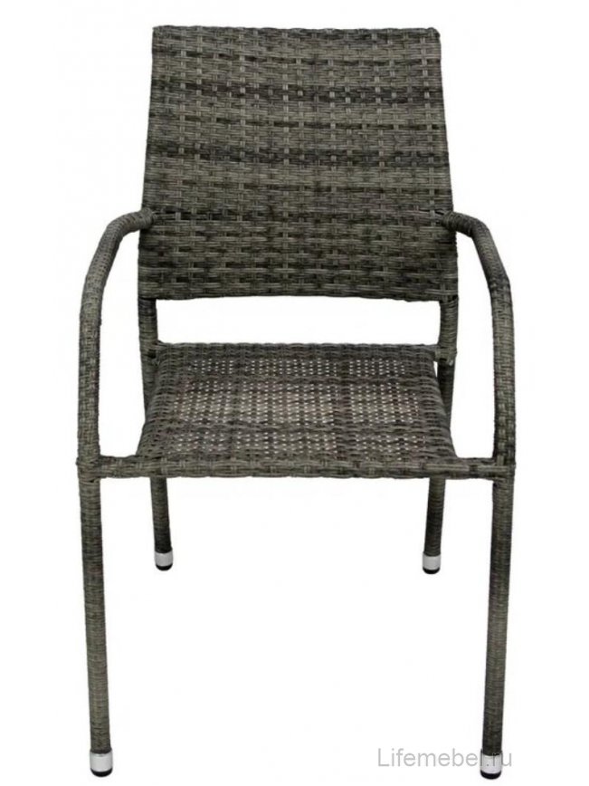 Стул из ротанга Гарда серый