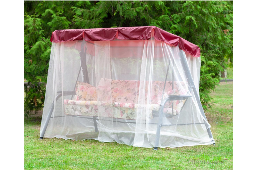 Качели садовые Варна тафтинг разноцветный трехместные