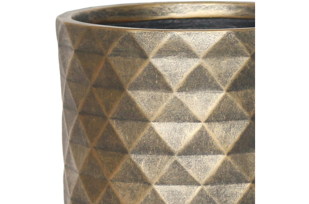 Кашпо Даймонд DMND-RND-30-GLD D30.5 H46 cm золотистое