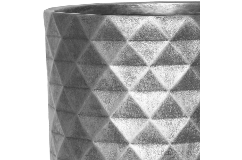 Кашпо Даймонд DMND-RND-37-SLV D37.5 H62 cm серебристое