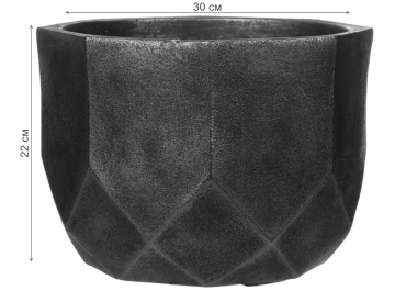 Кашпо Геометри Круглое DROUND30-SLV