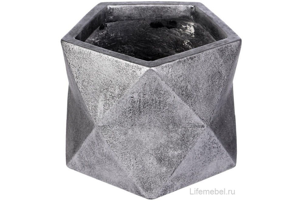 Кашпо Геометри Ромб DSQUARE25-SLV W25 L25 H20 cm серебро