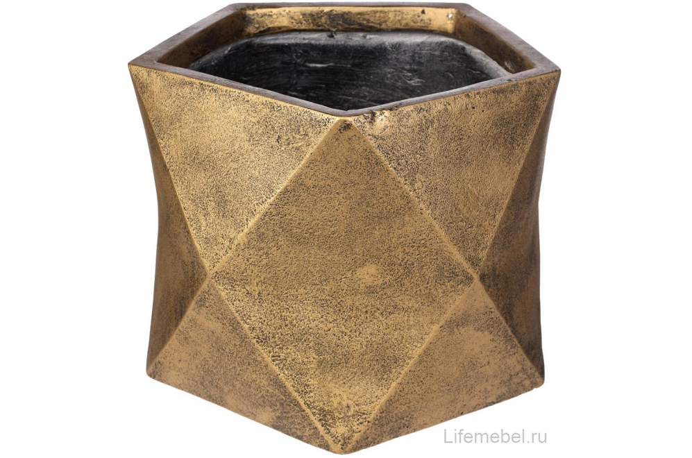 Кашпо Геометри Ромб DSQUARE38-GLD W38 L38 H30 cm золото