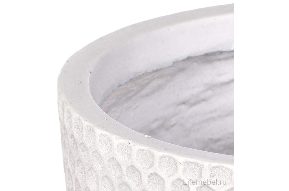 Кашпо Ханни Круглое HON-CLNDR-AW-25 D25 H34 cm белое