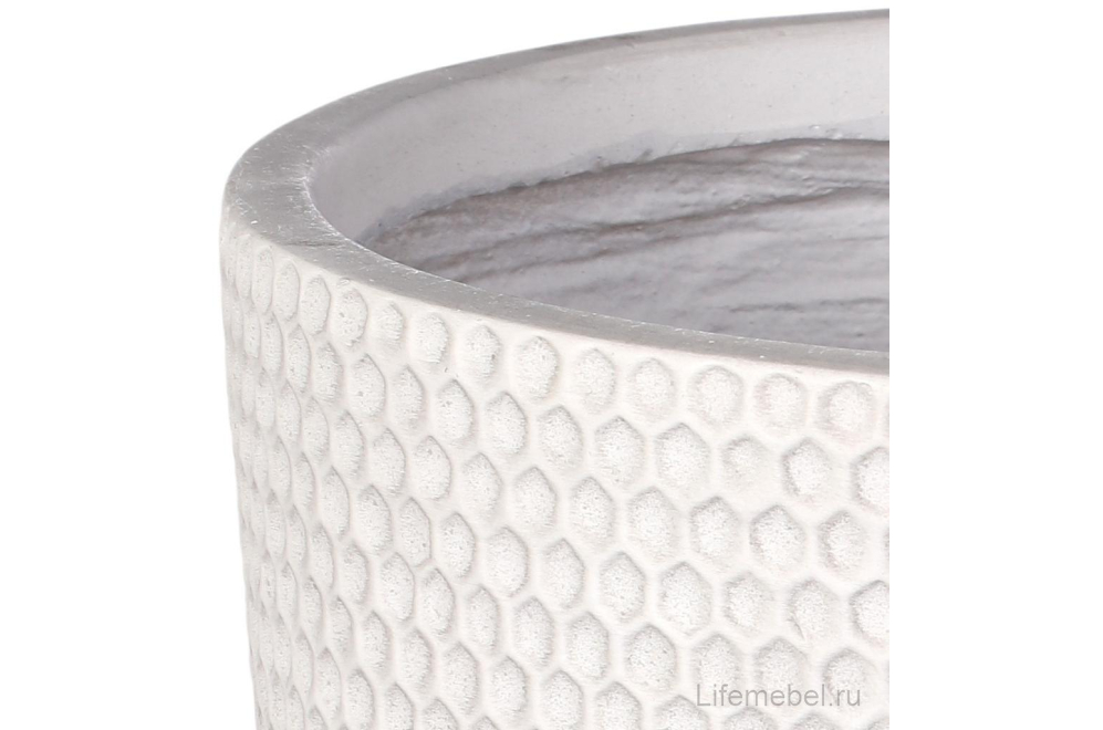 Кашпо Ханни Круглое HON-CLNDR-AW-37 D37 H65 cm белое