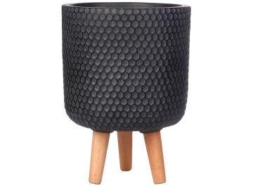 Кашпо Ханни Круглое HON-CLNDR-BLK-25