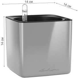 Кашпо Кьюб Глосси 14 13516