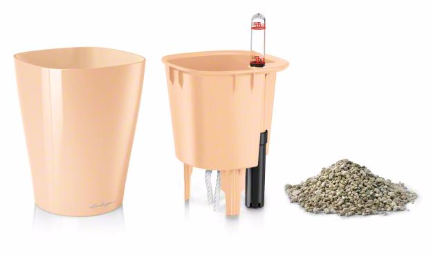 Кашпо Lechuza 14959 MINI-DELTINI серо-коричневый блестящий