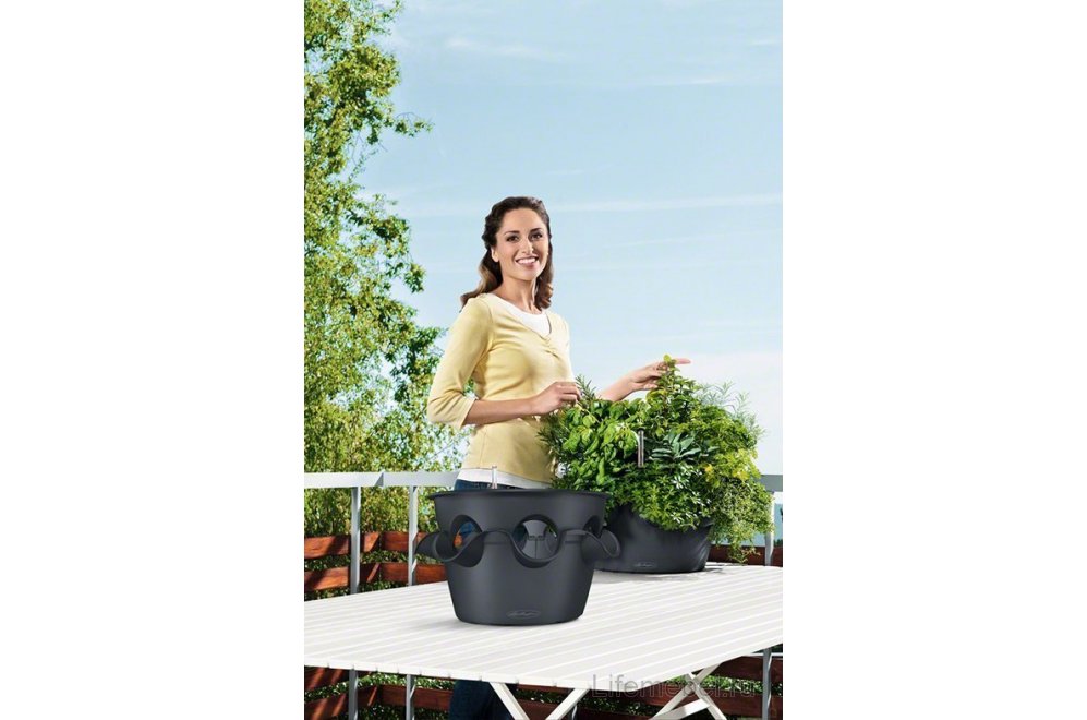 Кашпо Lechuza 14984 CASCADA Color серый