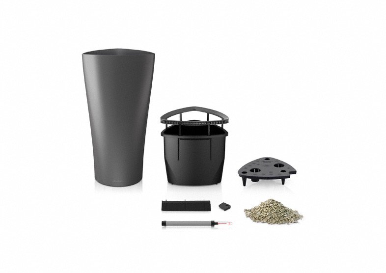 Кашпо Lechuza 15503 DELTA 30 Антрацитовый металлик