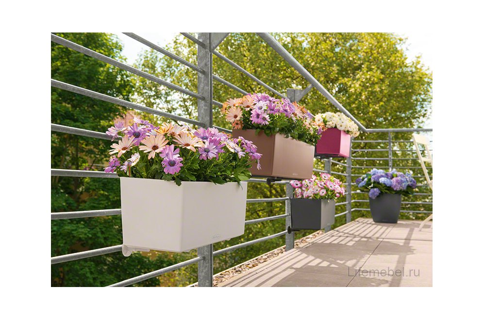 Кашпо Lechuza 15683 BALCONERA Color 80 серый