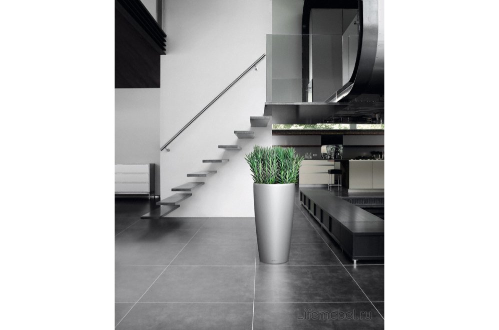 Кашпо Lechuza 15740 RONDO 40 Белый блестящий