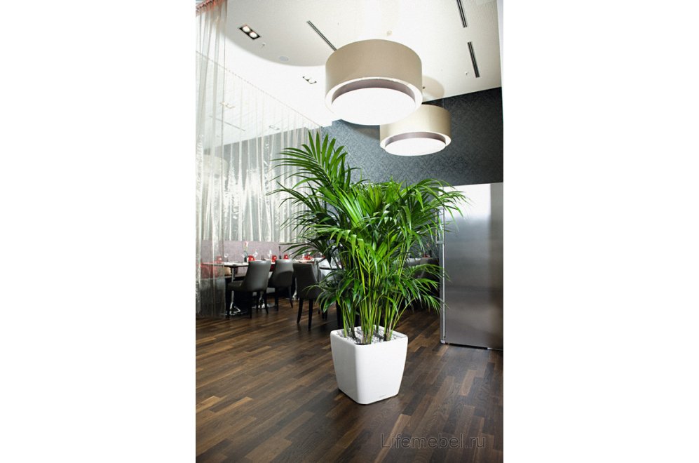 Кашпо Lechuza 16143 QUADRO LS 28 Антрацитовый металлик