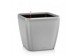 Кашпо Lechuza 16148 QUADRO LS 28 Серебристый металлик