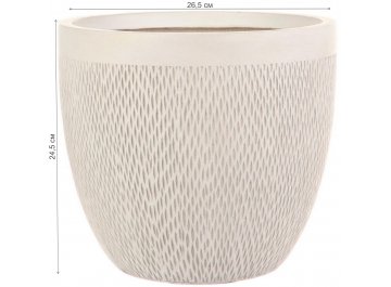 Кашпо Лотус Круглое D26.5 H24.5 MESHR26-AW