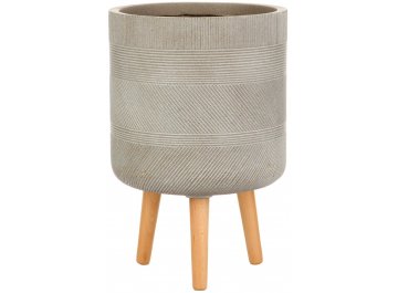 Кашпо Страйп Круглое с Подставкой D24 H40 WSTRIP24-T