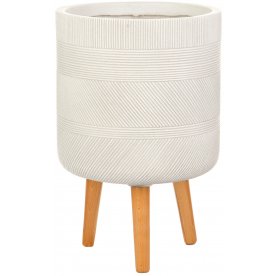 Кашпо Страйп Круглое с Подставкой S D24 H40 WSTRIP24-AW