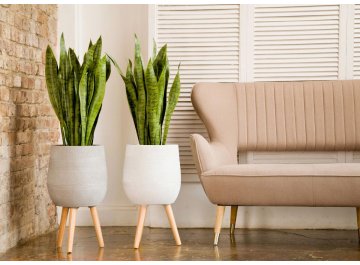 Кашпо Страйп Овальное с Подставкой D31.5 H43 WSTRIPR31-AW