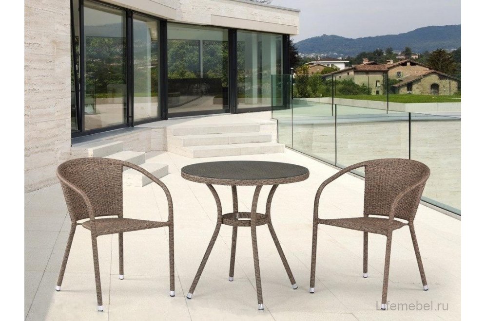 Кофейный комплект T282ANT/Y137C-W56 2+1 light brown